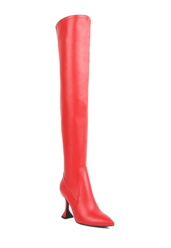 Brandy Over The Knee High Heeled  Boots