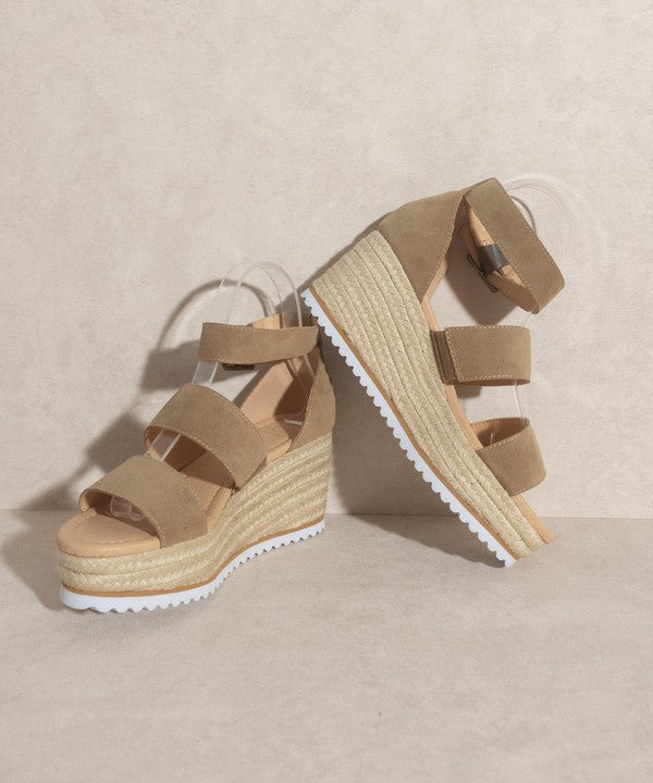 Double Strap Wedge Heel