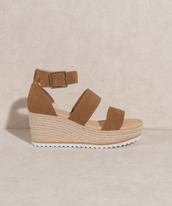 Double Strap Wedge Heel