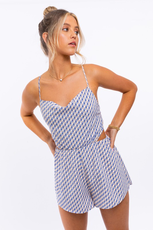 Cowl Neck Romper