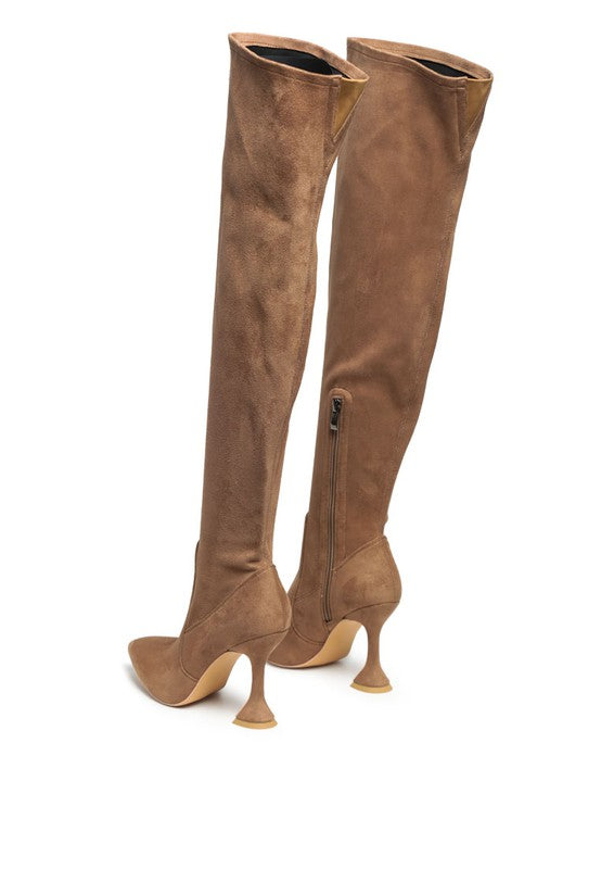 Brandy Over The Knee High Heeled  Boots