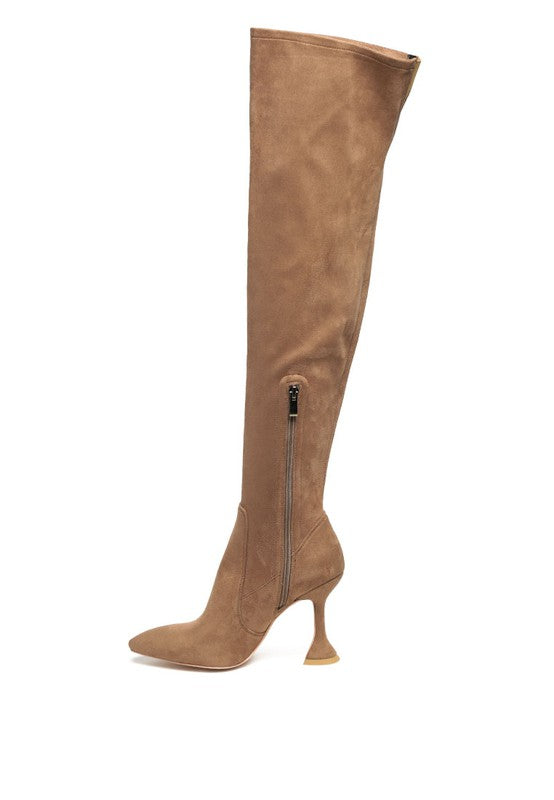 Brandy Over The Knee High Heeled  Boots