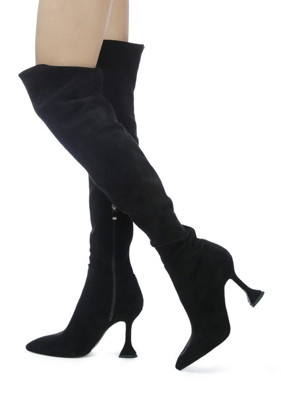 Brandy Over The Knee High Heeled  Boots