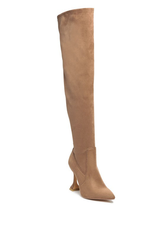 Brandy Over The Knee High Heeled  Boots