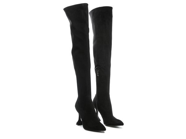 Brandy Over The Knee High Heeled  Boots