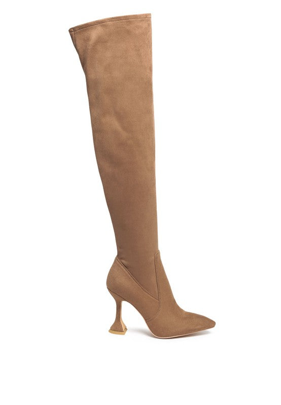 Brandy Over The Knee High Heeled  Boots