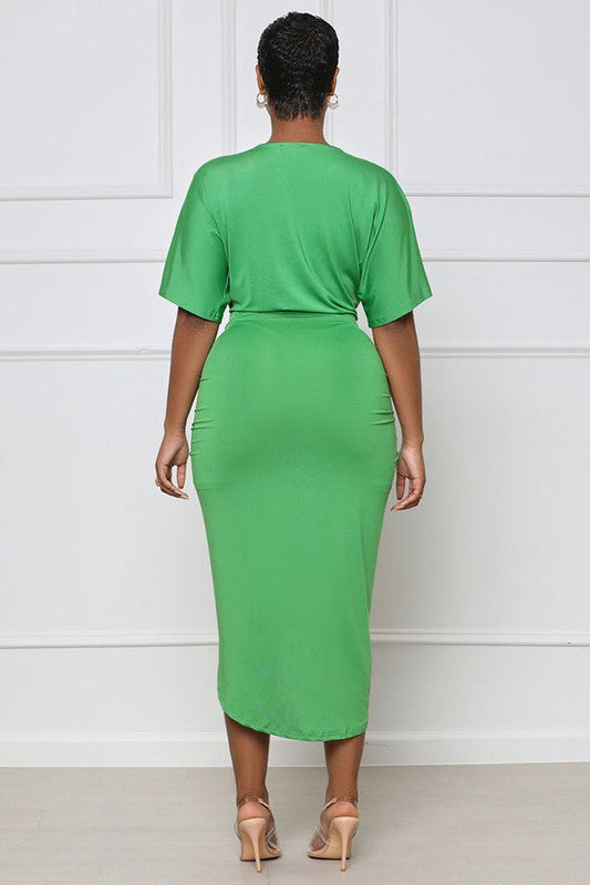 Green Midi Plus Size Dress