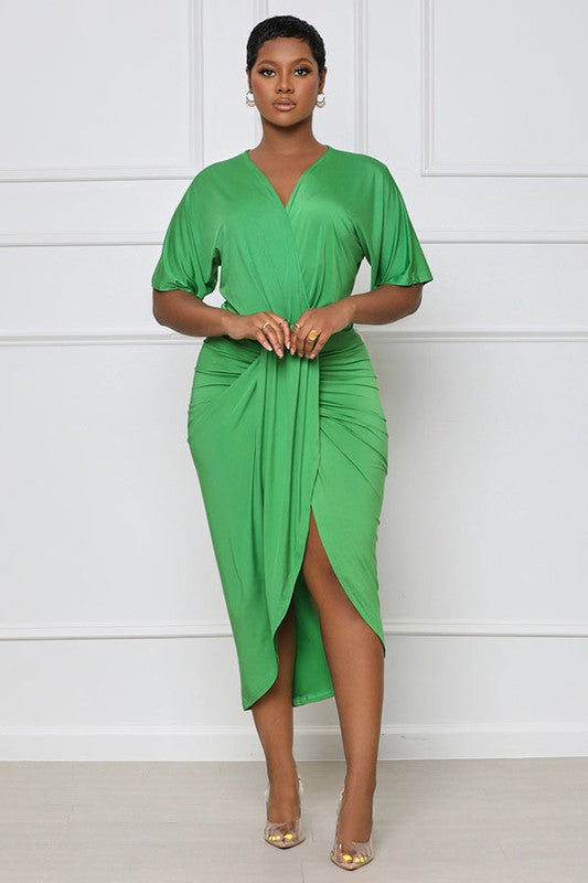 Green Midi Plus Size Dress