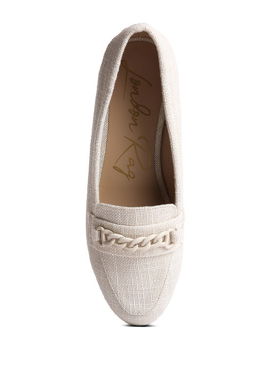 ABEERA Chain Embellished Loafers