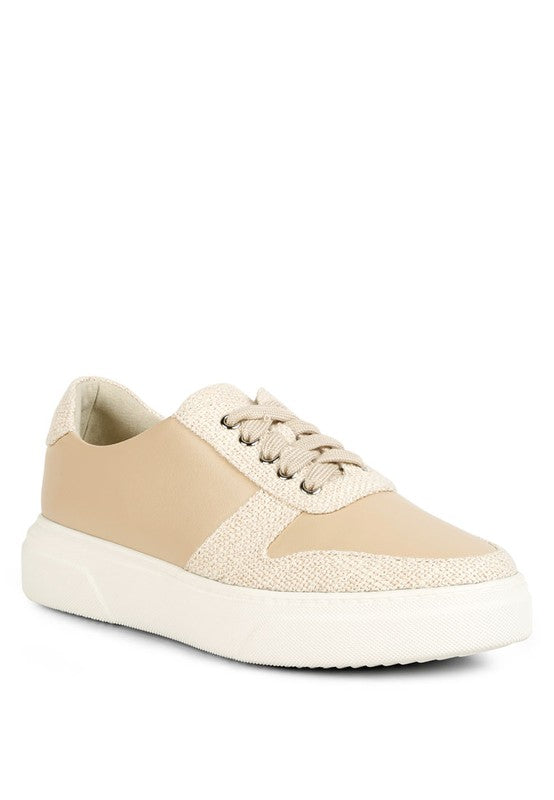 Kjaer Dual Tone Leather Sneakers