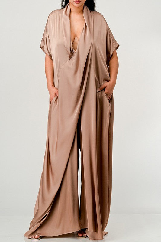 Luxe Drape Down Loose Fit Jumpsuit