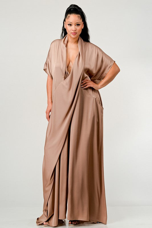 Luxe Drape Down Loose Fit Jumpsuit