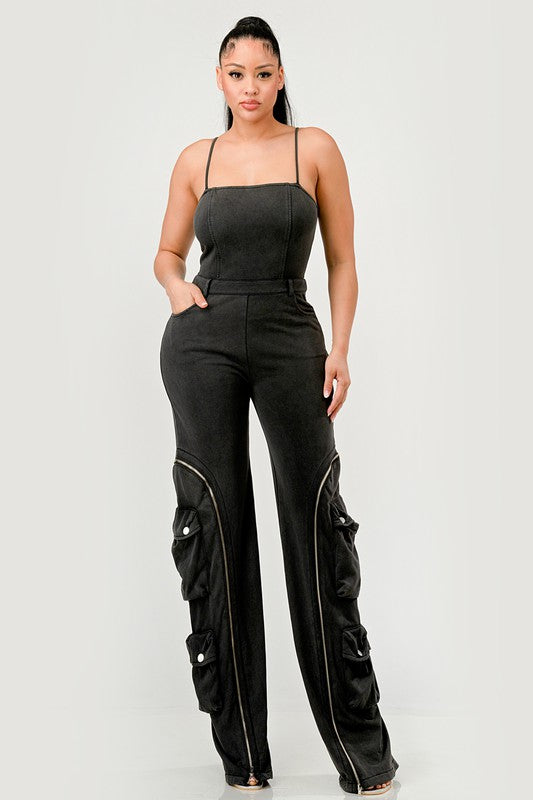 Moto Mystique Black Jumpsuit