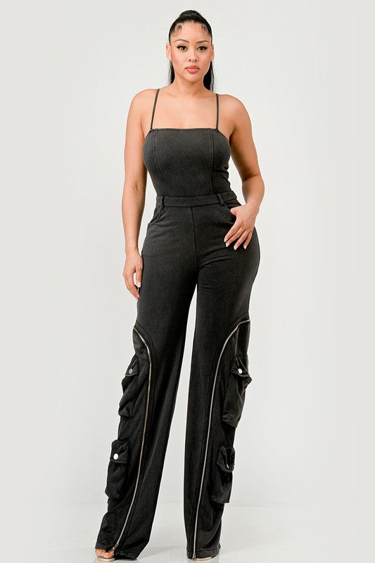 Moto Mystique Black Jumpsuit