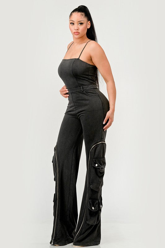 Moto Mystique Black Jumpsuit