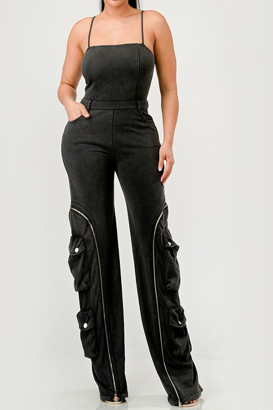 Moto Mystique Black Jumpsuit