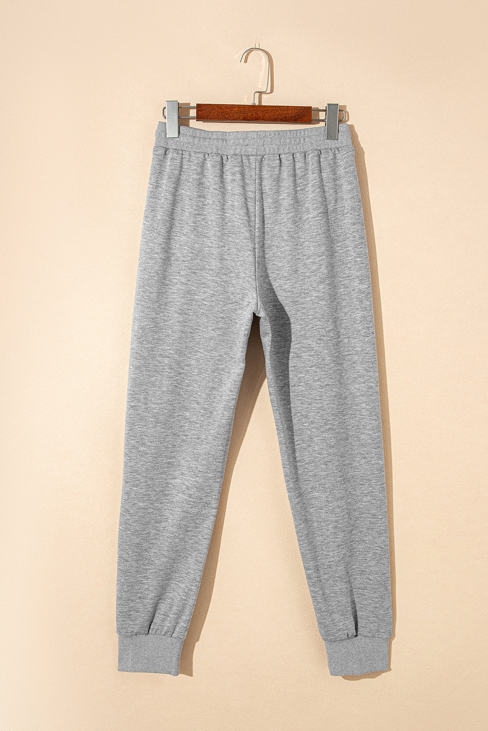 Gray Drawstring Hoodie and High Waist Pants Lounge Set