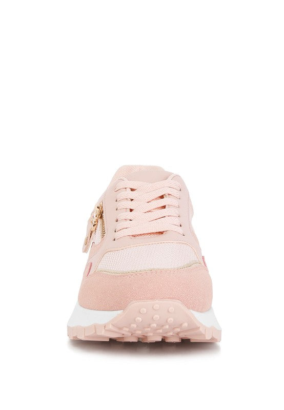 Juliette Chain Detailing Lace Up Sneakers