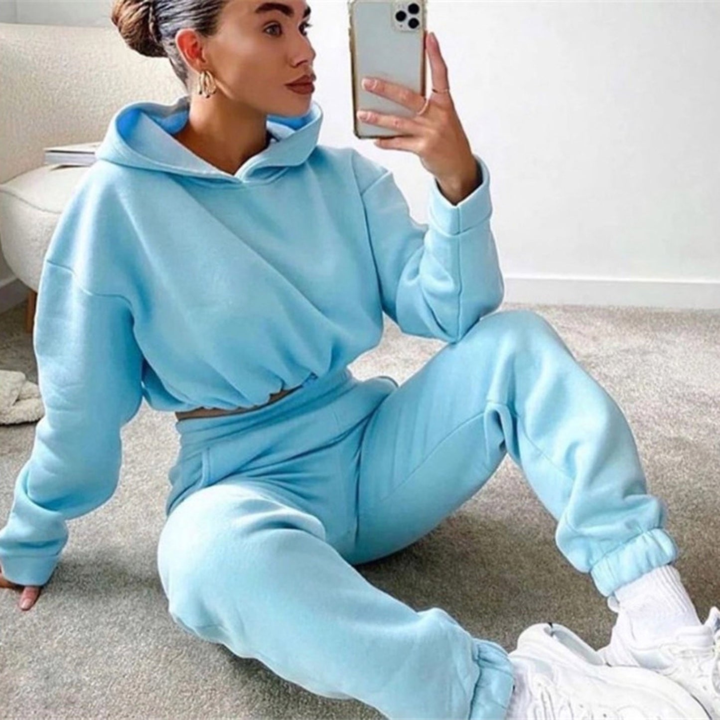 Women's 2 Piece Jogger Suit Tracksuits