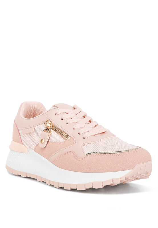 Juliette Chain Detailing Lace Up Sneakers