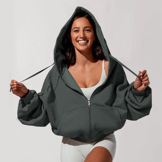 Women's Loose Hooded Sweatshirt