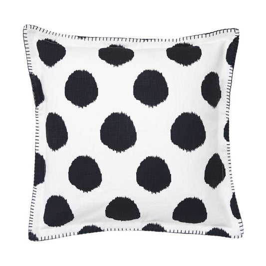 Dot Onyx Printed Throw Pillow Polka Dot Black and White