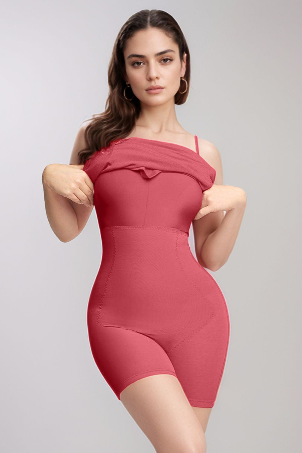 Ladies Built-In Shapewear Sleeveless Maxi Dress