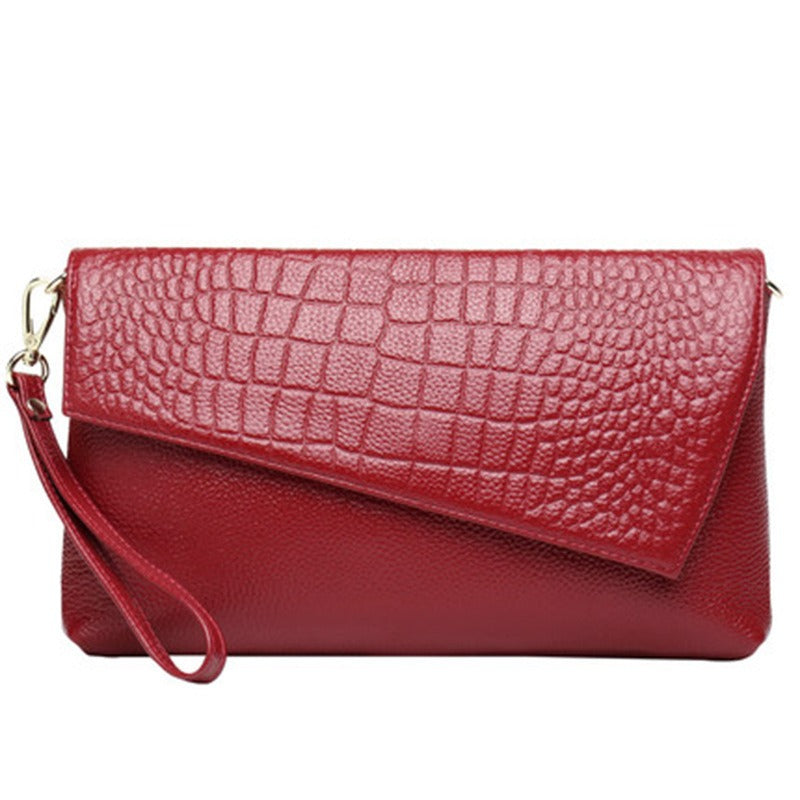 Cowhide Leather Clutch Bag