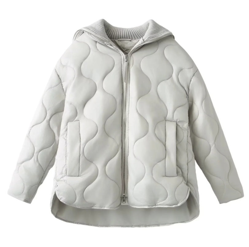 Women Cotton Qulited Padded Bomber Jacket