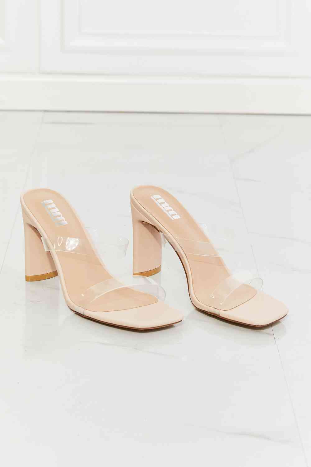 Transparent Block Heel Sandal