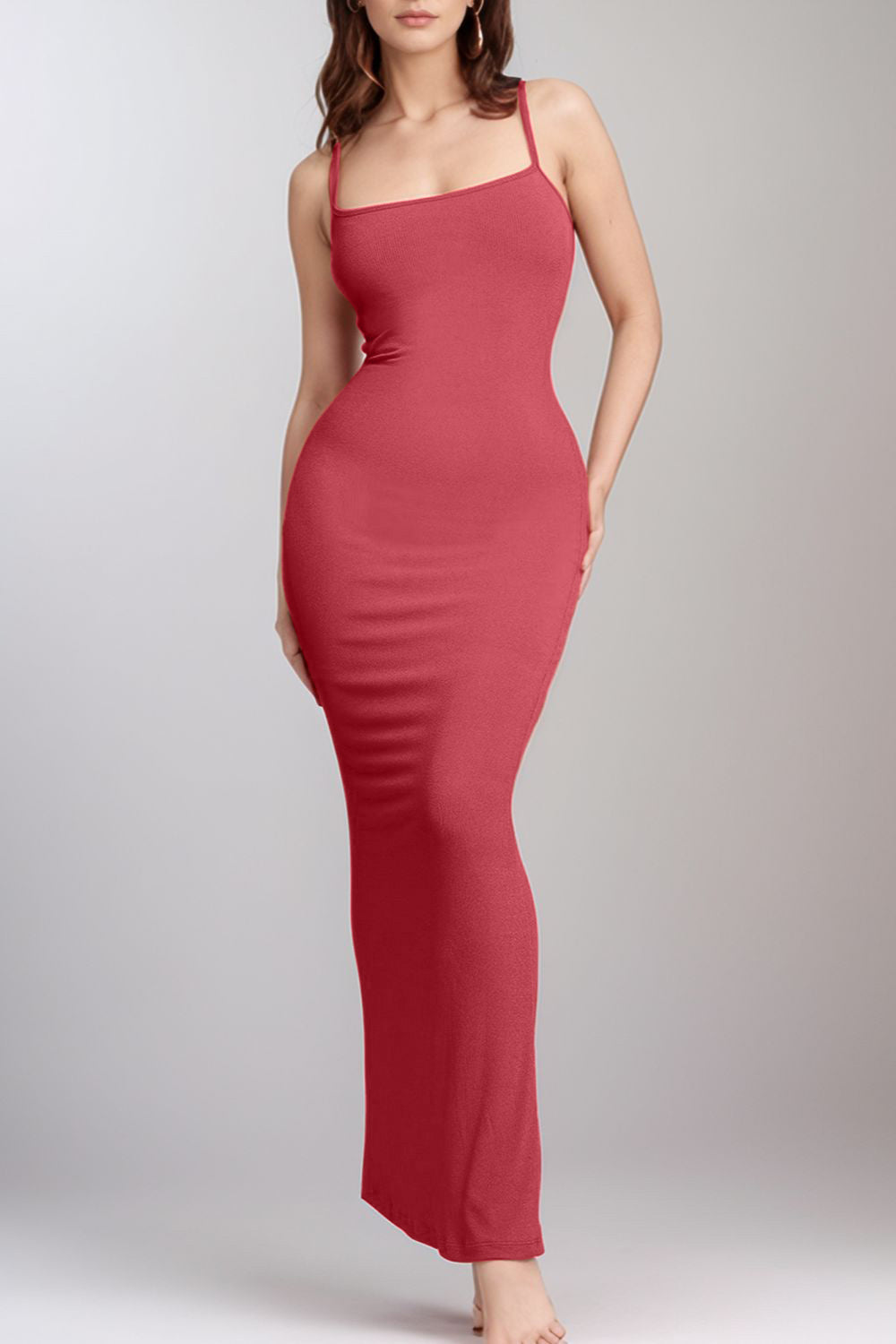 Ladies Built-In Shapewear Sleeveless Maxi Dress