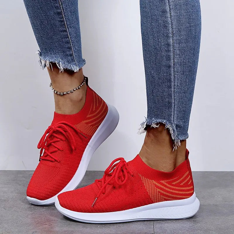 Breathable Mesh Platform Sneakers