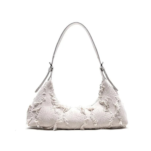 Solid Jacquard Vintage Hobo Mini Bag