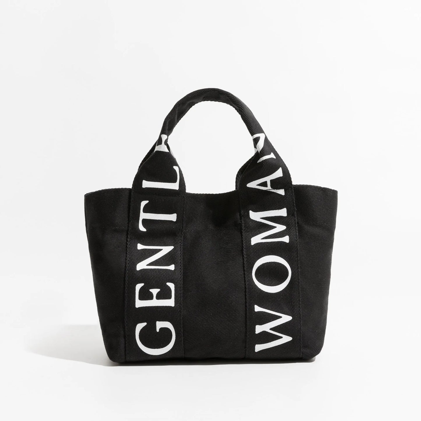 Gentle Woman Small  Aesthetic Canvas Tote Bag