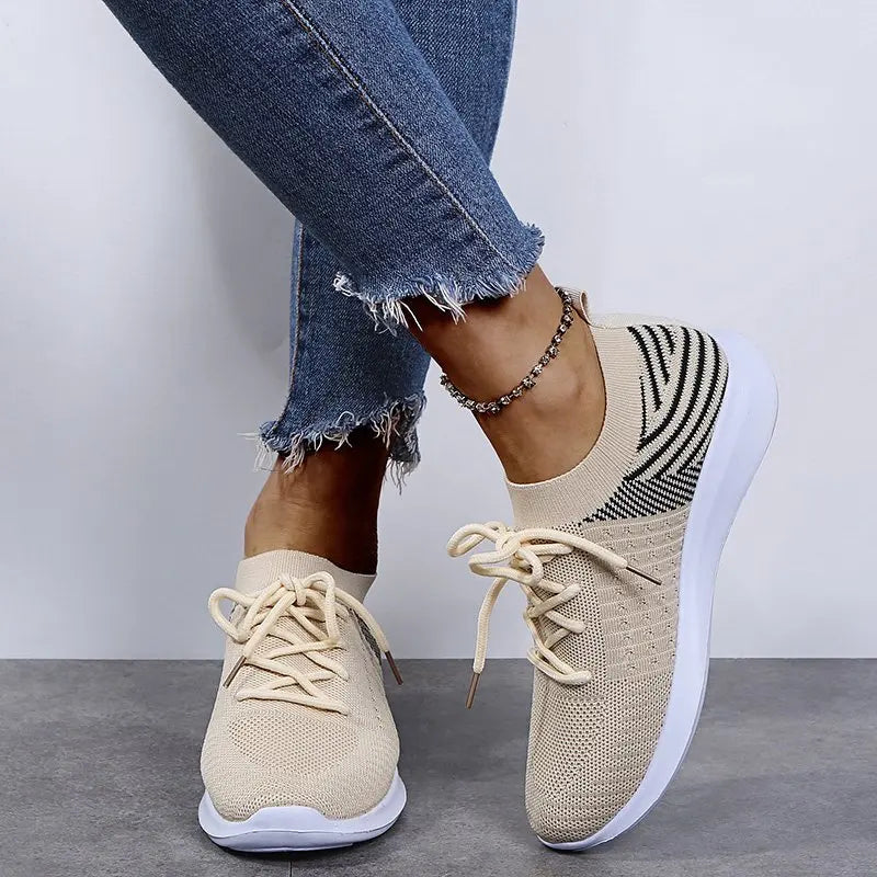 Breathable Mesh Platform Sneakers