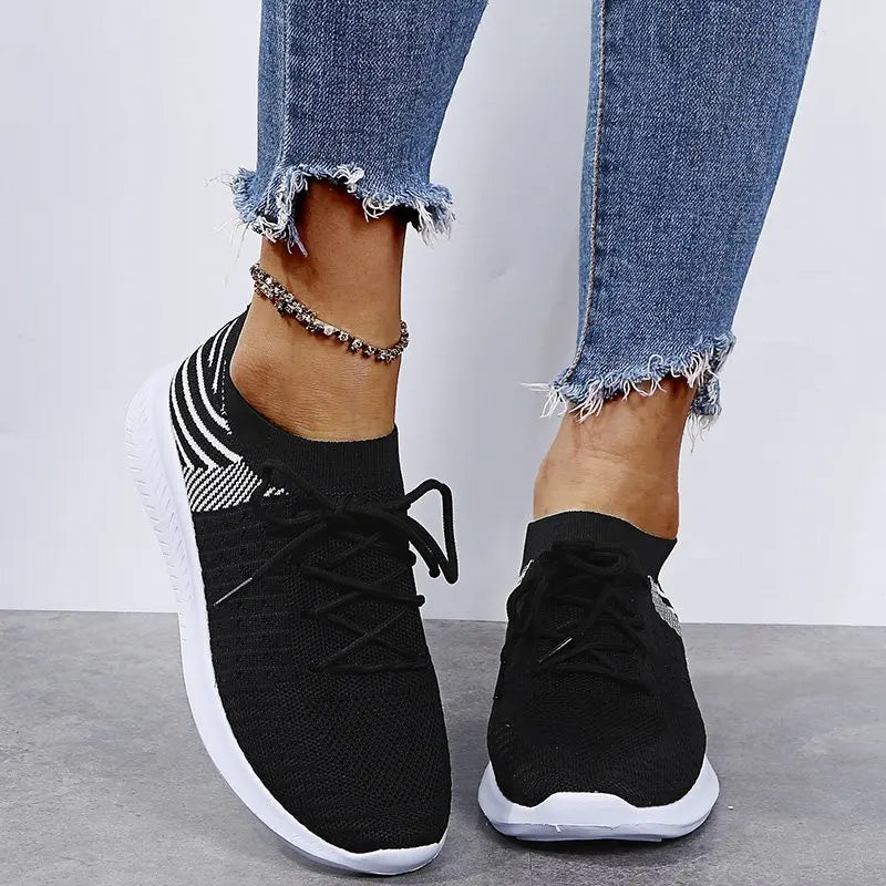 Breathable Mesh Platform Sneakers