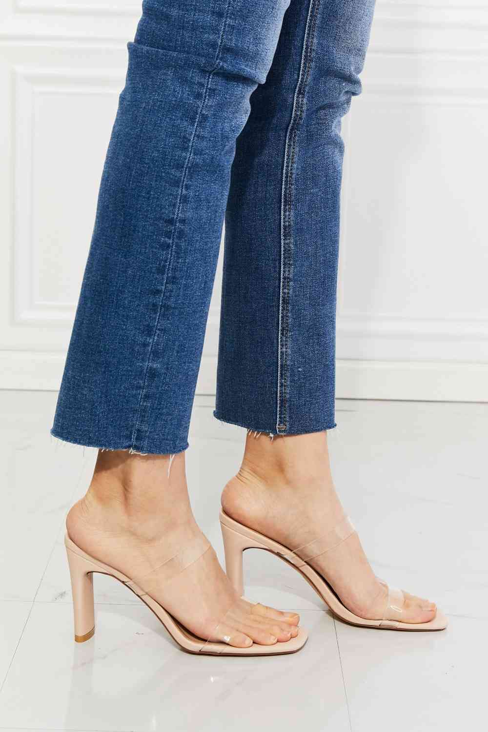 Transparent Block Heel Sandal