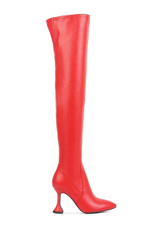 Brandy Over The Knee High Heeled  Boots