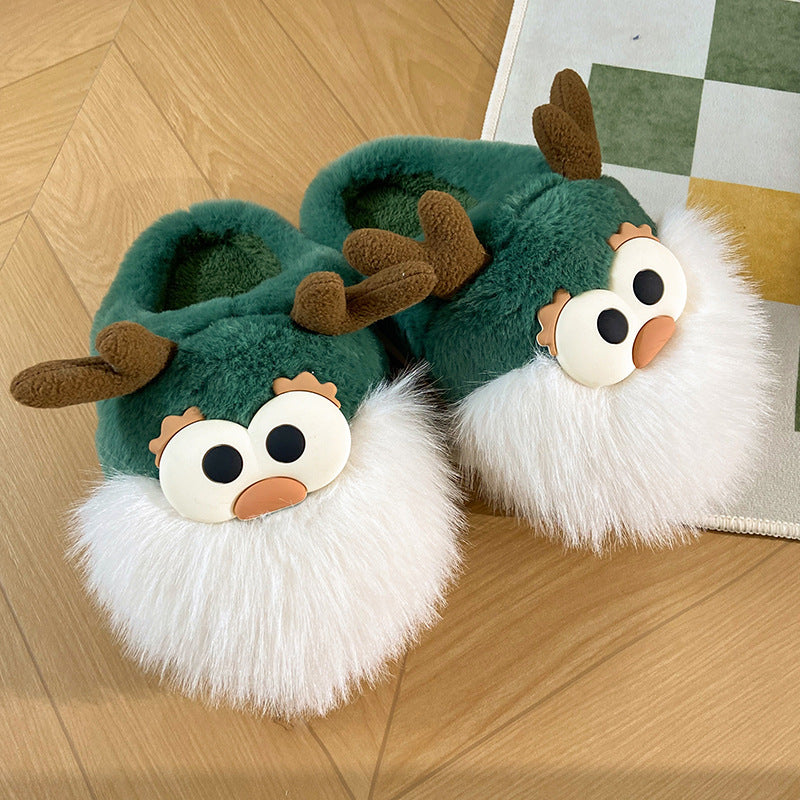 Cute Reindeer Plush Slippers