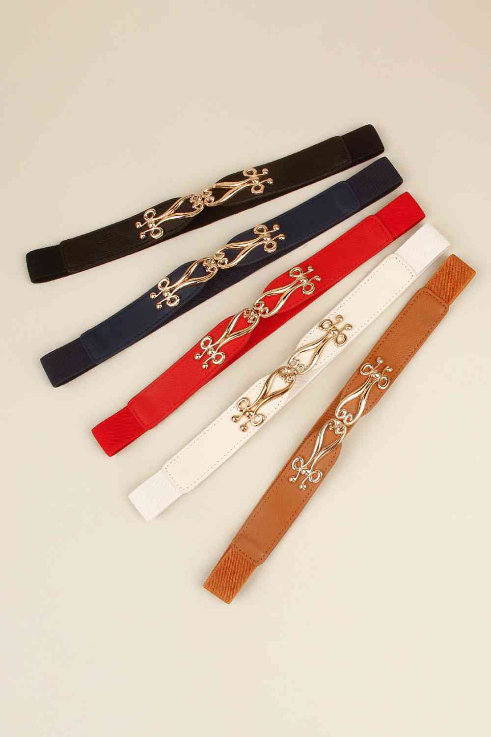 Alloy Buckle Elastic Belt