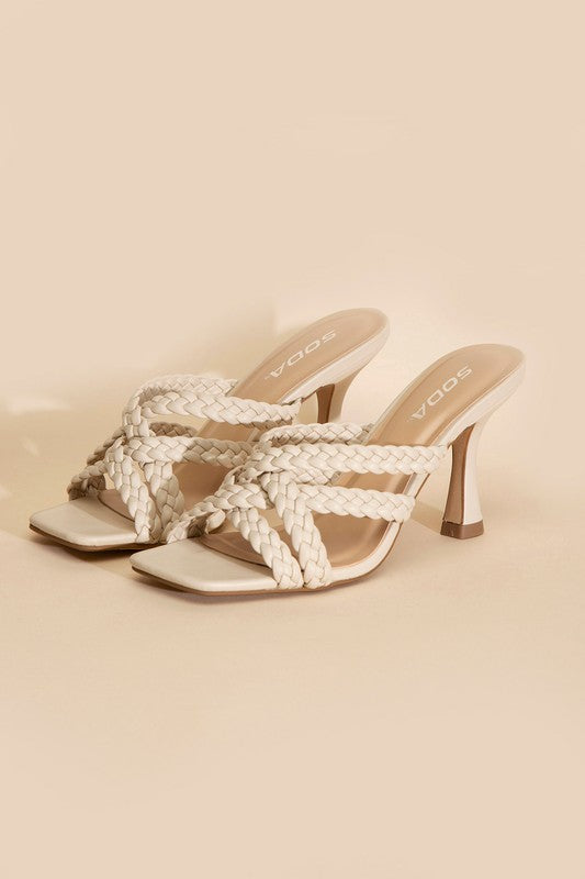 Double Cross Braided Heels