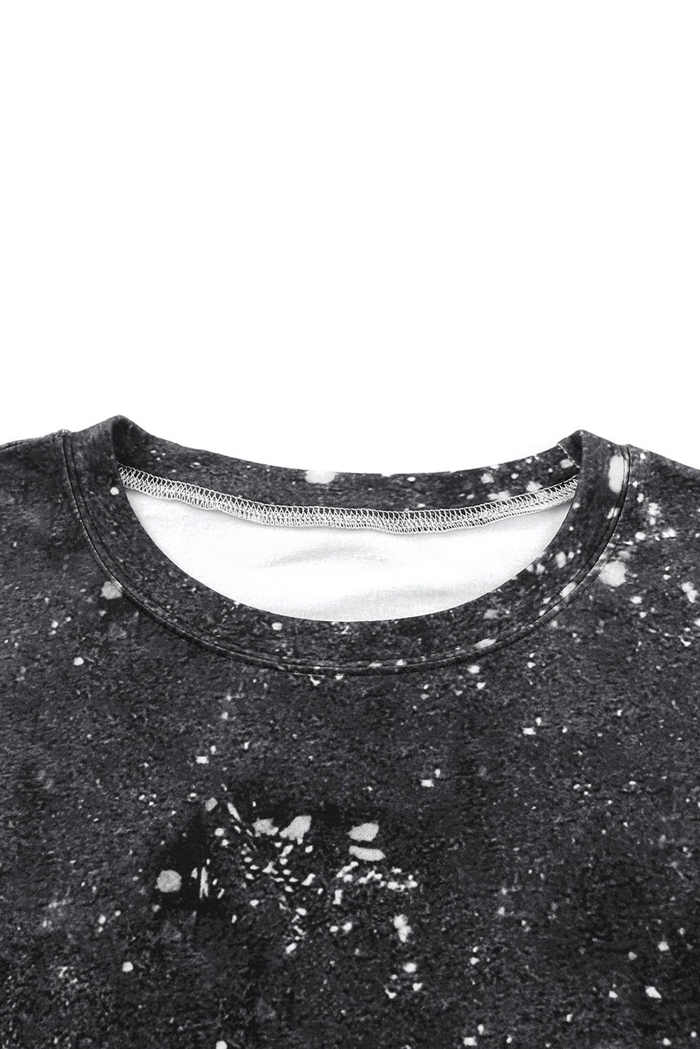 Black Leopard Bleached Pullover Sweatshirt