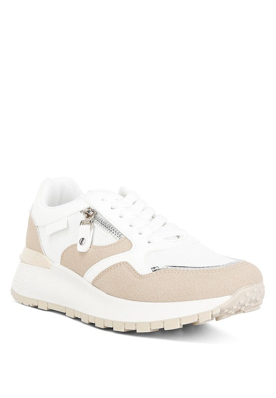 Juliette Chain Detailing Lace Up Sneakers